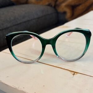 Blue light Green Cat-Eye Glasses